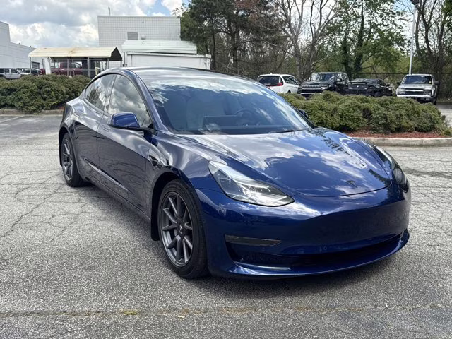 2022 Deep Blue Metallic Tesla Model 3 AWD Sedan