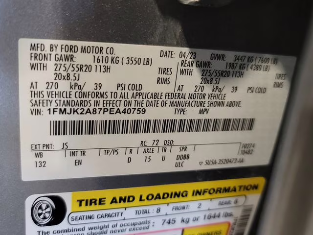 2023 Iconic Silver Metallic Ford Expedition Max Limited 4X4 SUV