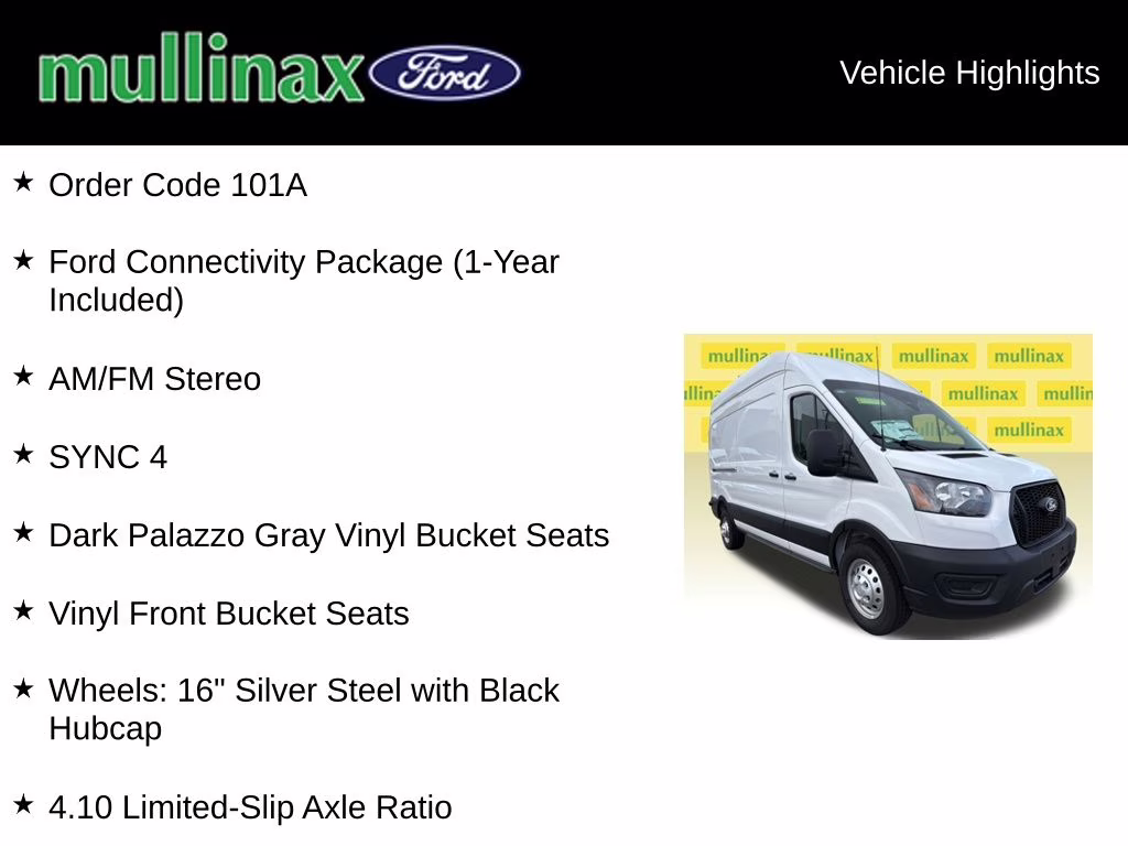 2026 Oxford White Ford Transit-250 Base RWD Van