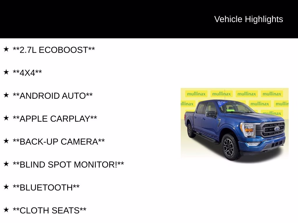 2023 Blue Metallic Ford F-150 XLT 4X4 Truck