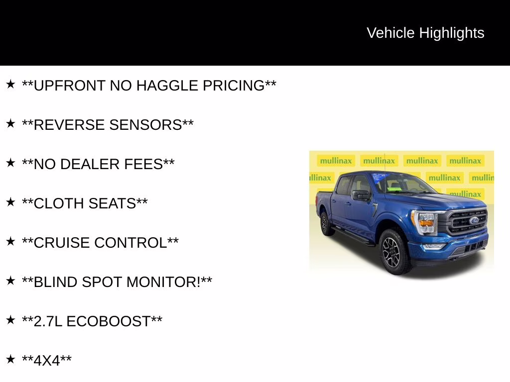 2023 Blue Metallic Ford F-150 XLT 4X4 Truck