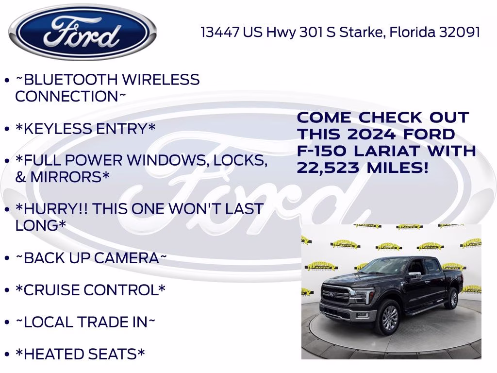 2024 Bronze Metallic Ford F-150 Lariat 4X4 Truck