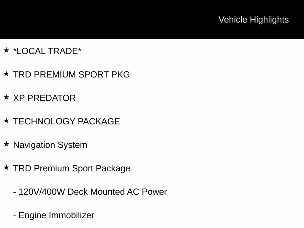 2022 Super White Toyota Tacoma TRD Sport 4X4 Truck