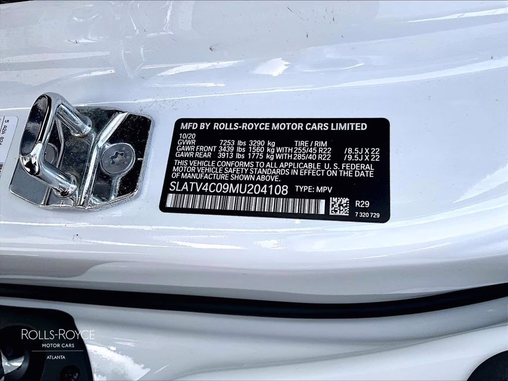 2021 Arctic White Rolls-Royce Cullinan AWD SUV