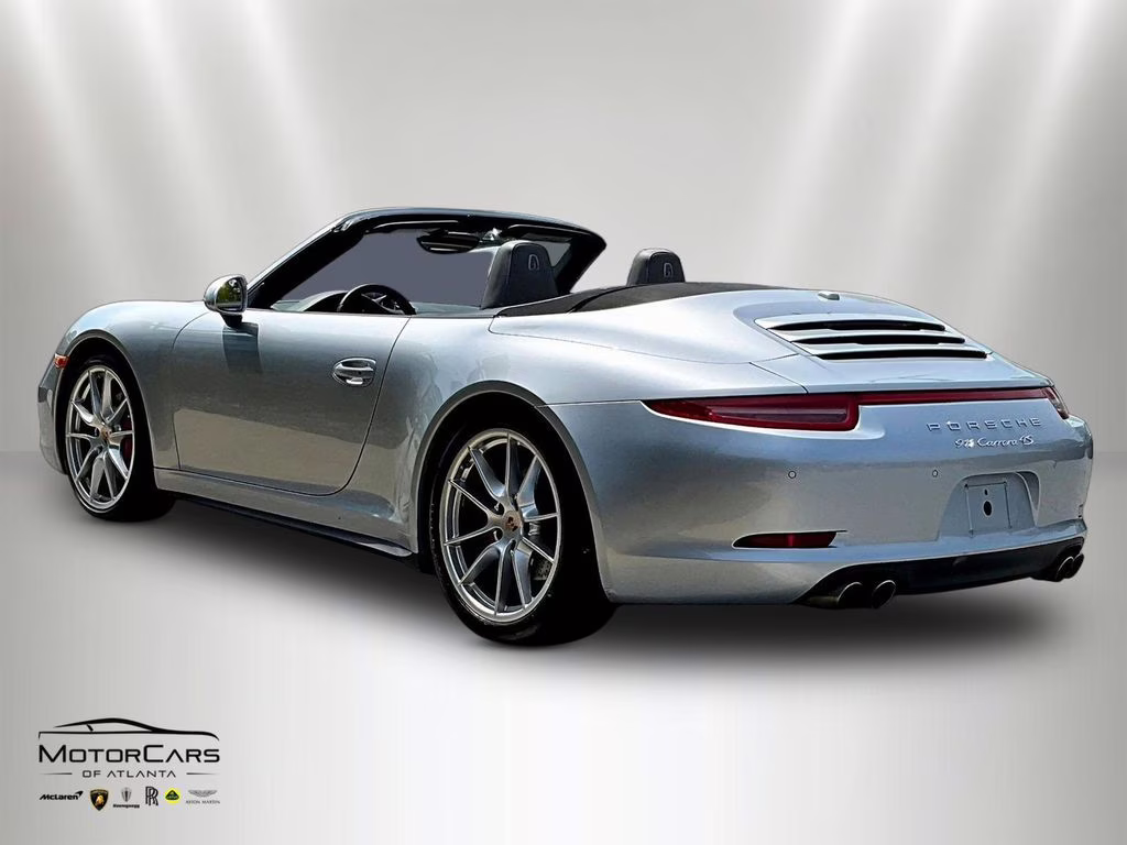 2014 Silver Metallic Porsche 911 Carrera 4S Sport Chrono Package Convertible
