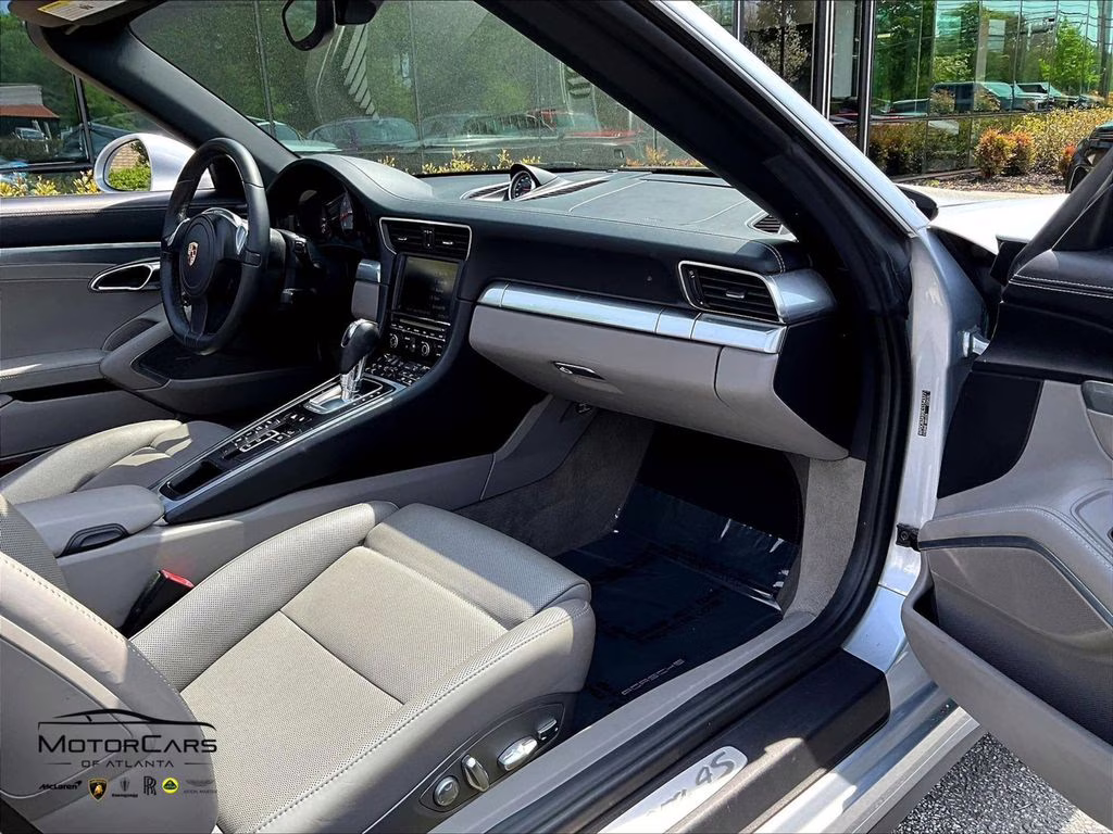 2014 Silver Metallic Porsche 911 Carrera 4S Sport Chrono Package Convertible