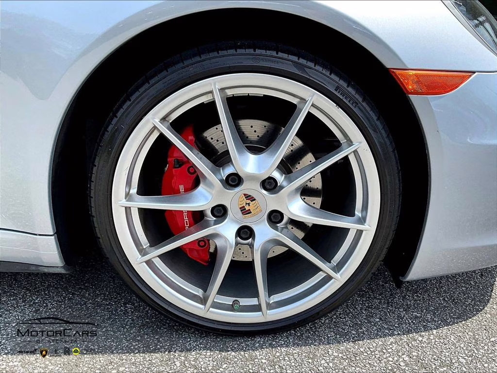 2014 Silver Metallic Porsche 911 Carrera 4S Sport Chrono Package Convertible