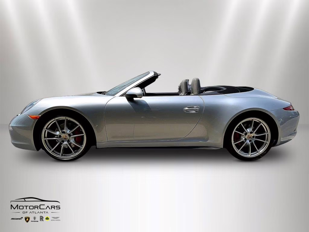 2014 Silver Metallic Porsche 911 Carrera 4S Sport Chrono Package Convertible