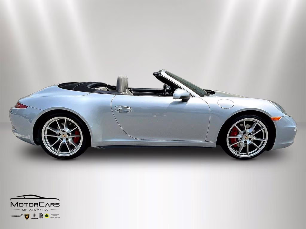2014 Silver Metallic Porsche 911 Carrera 4S Sport Chrono Package Convertible