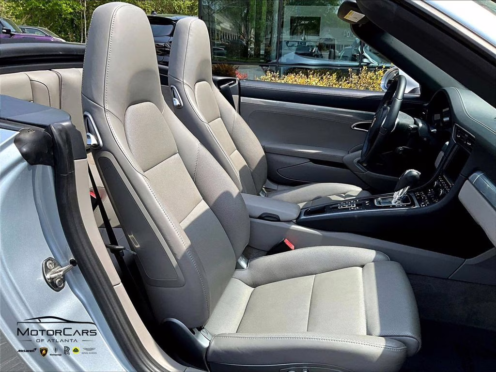 2014 Silver Metallic Porsche 911 Carrera 4S Sport Chrono Package Convertible