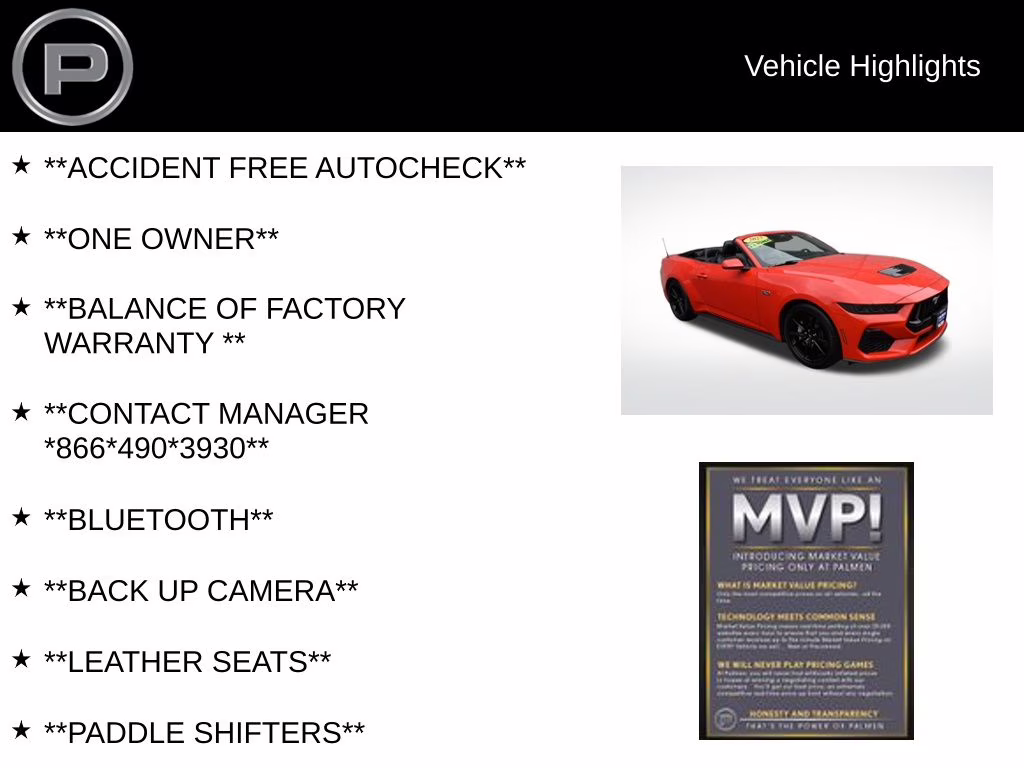 2025 Red Ford Mustang GT Premium RWD Convertible