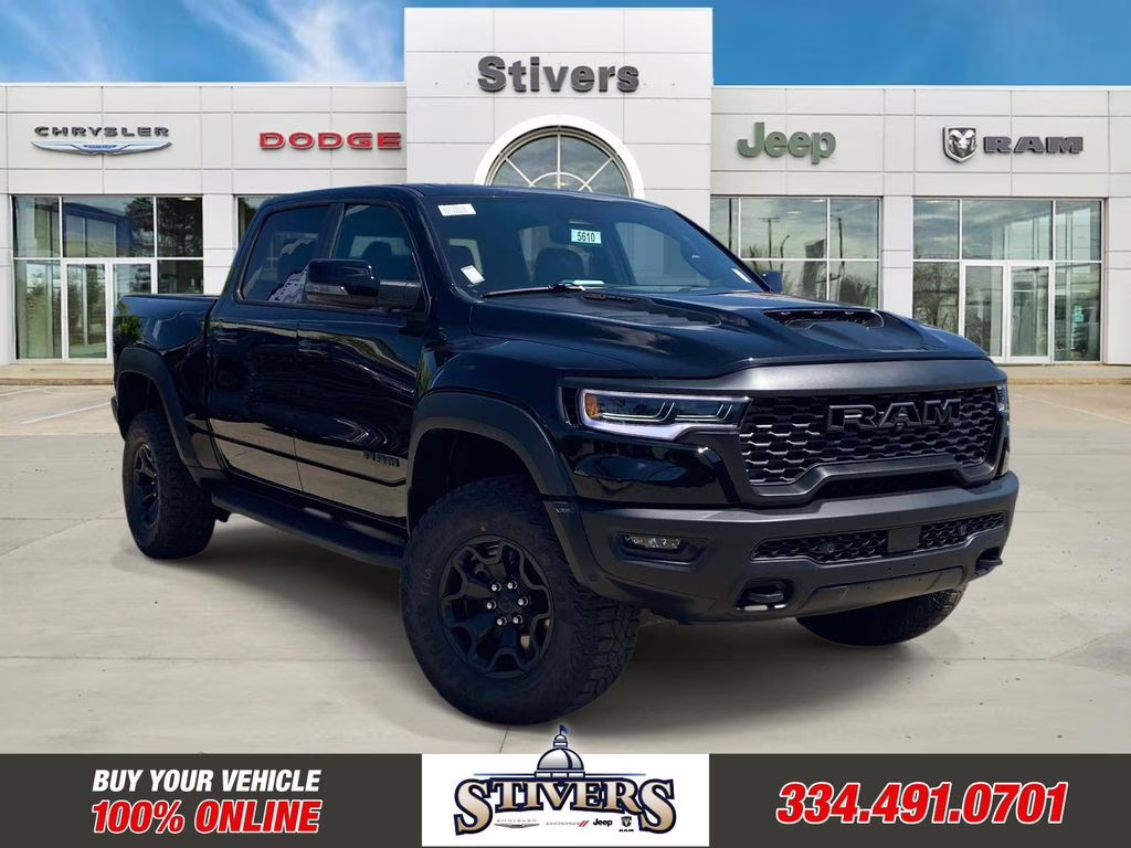 2026 Diamond Black Crystal Pearlcoat Ram 1500 RHO 4X4 Truck