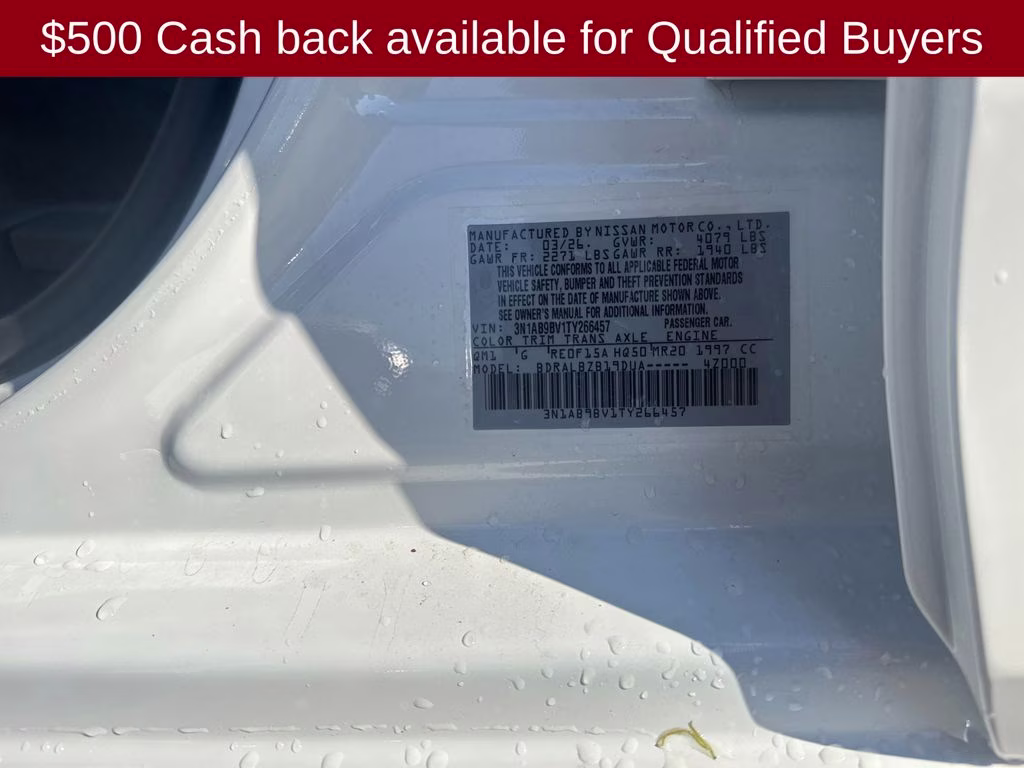 2026 Fresh Powder Nissan Sentra S FWD Sedan
