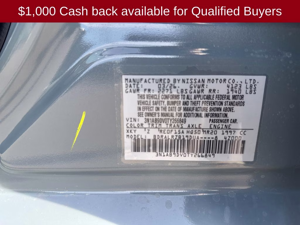 2026 Atlantic Gray/Super Black Nissan Sentra SR FWD Sedan