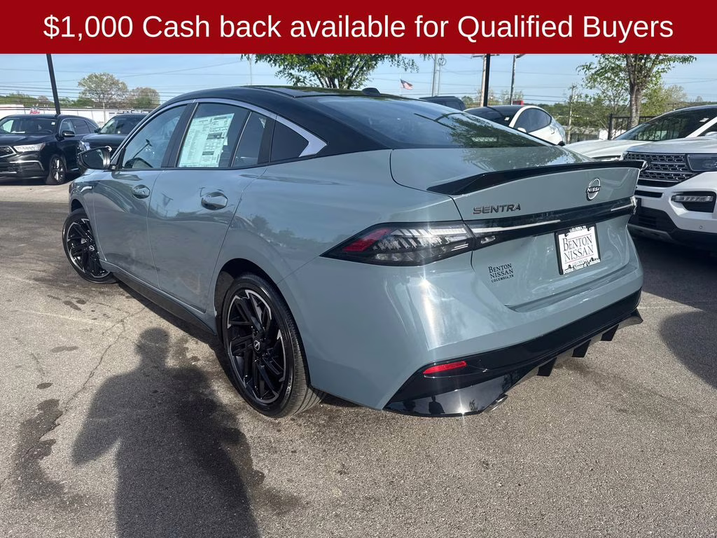 2026 Atlantic Gray/Super Black Nissan Sentra SR FWD Sedan