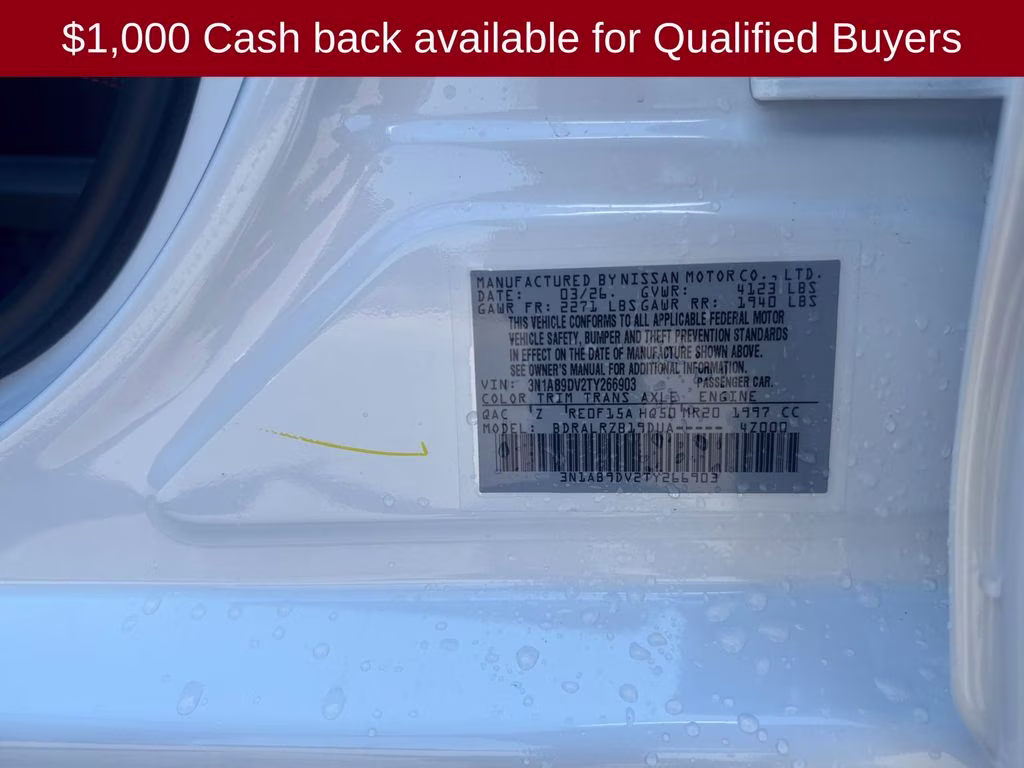 2026 Aspen White Tricoat Nissan Sentra SR FWD Sedan