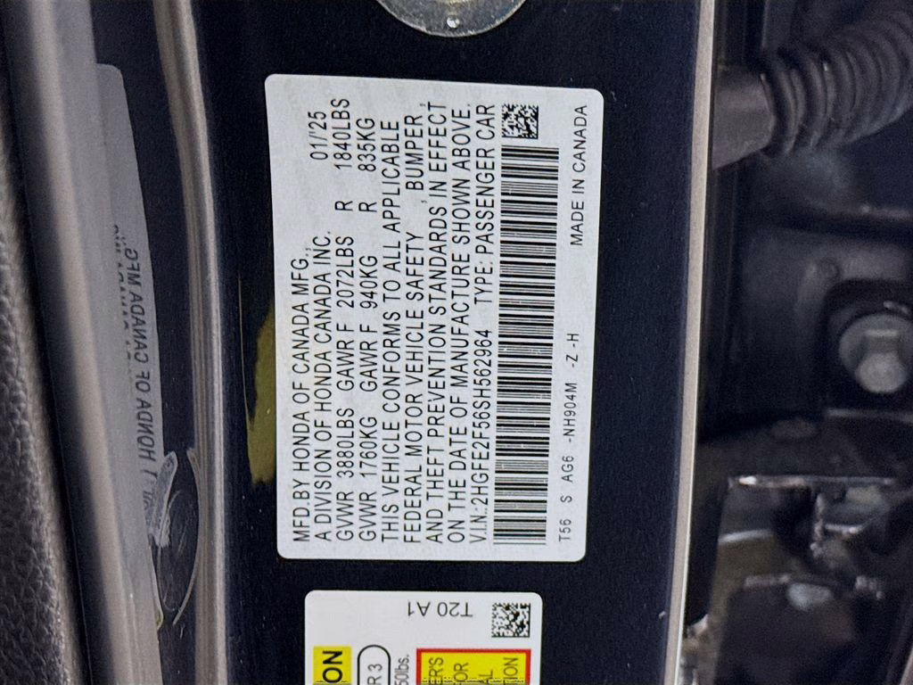 2025 Gray Honda Civic Sport FWD Sedan