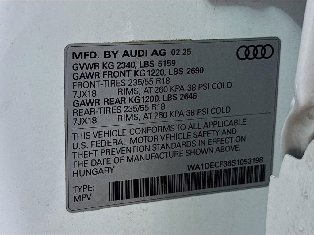 2025 Arkona White Audi Q3 Premium AWD SUV