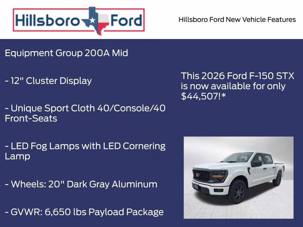 2026 Oxford White Ford F-150 STX 4X4 Truck