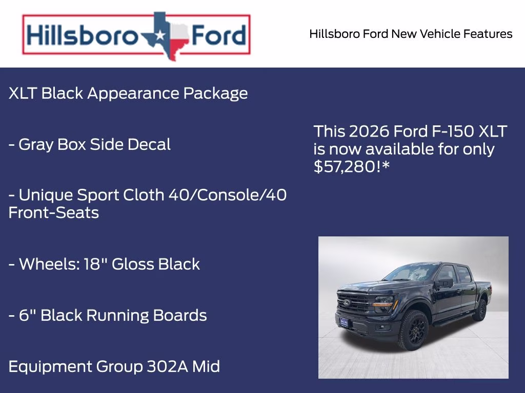 2026 Antimatter Blue Metallic Ford F-150 XLT 4X4 Truck