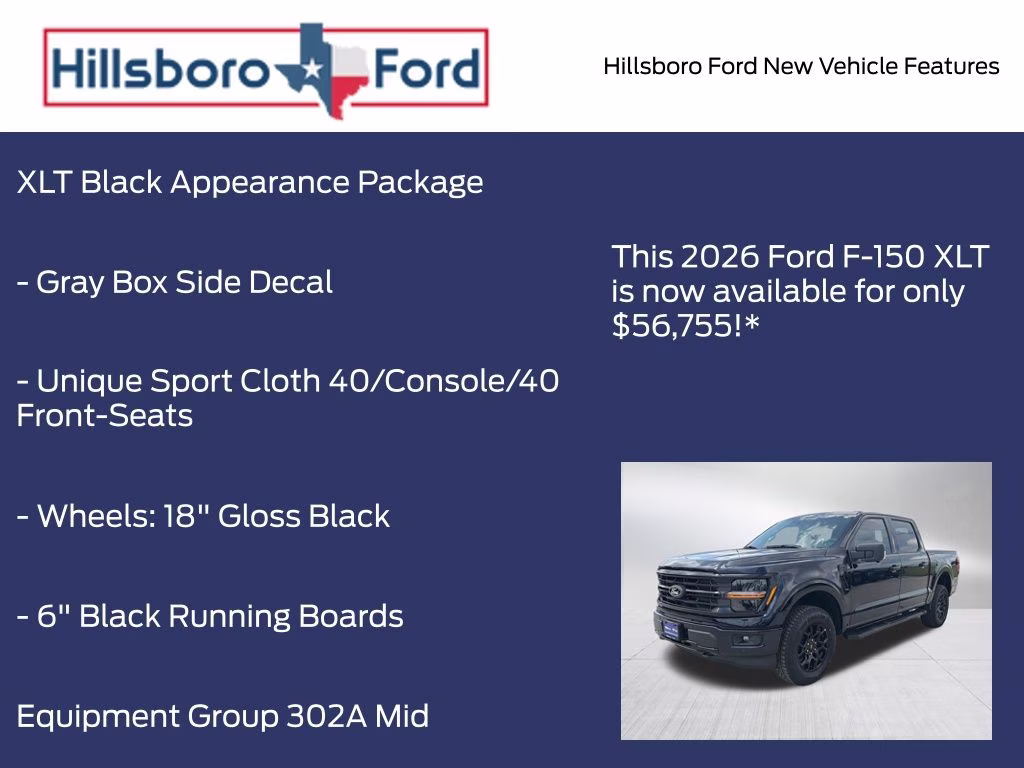 2026 Antimatter Blue Metallic Ford F-150 XLT 4X4 Truck