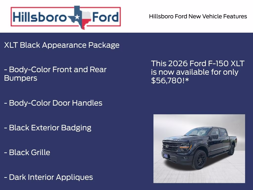 2026 Antimatter Blue Metallic Ford F-150 XLT 4X4 Truck