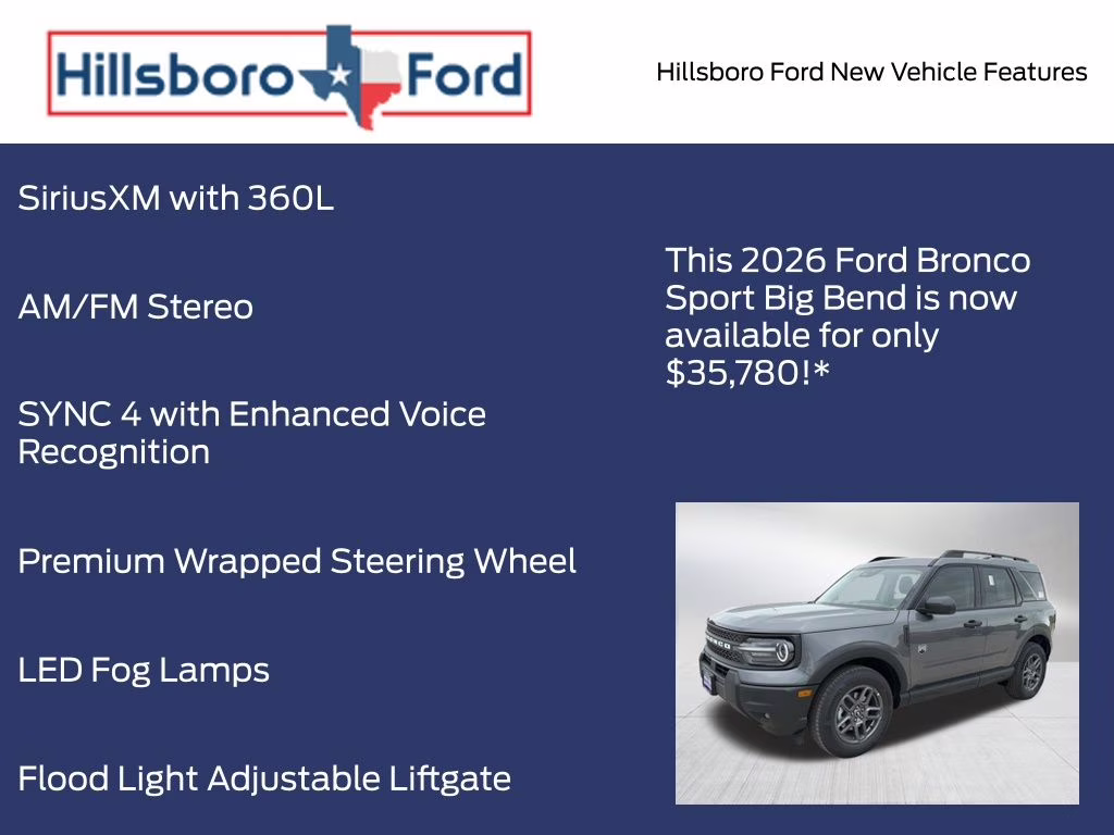 2026 Carbonized Gray Metallic Ford Bronco Sport Big Bend 4X4 SUV