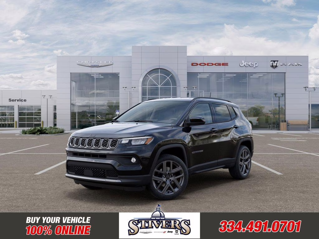 2026 Diamond Black Crystal Pearlcoat Jeep Compass Latitude Altitude 4X4 SUV