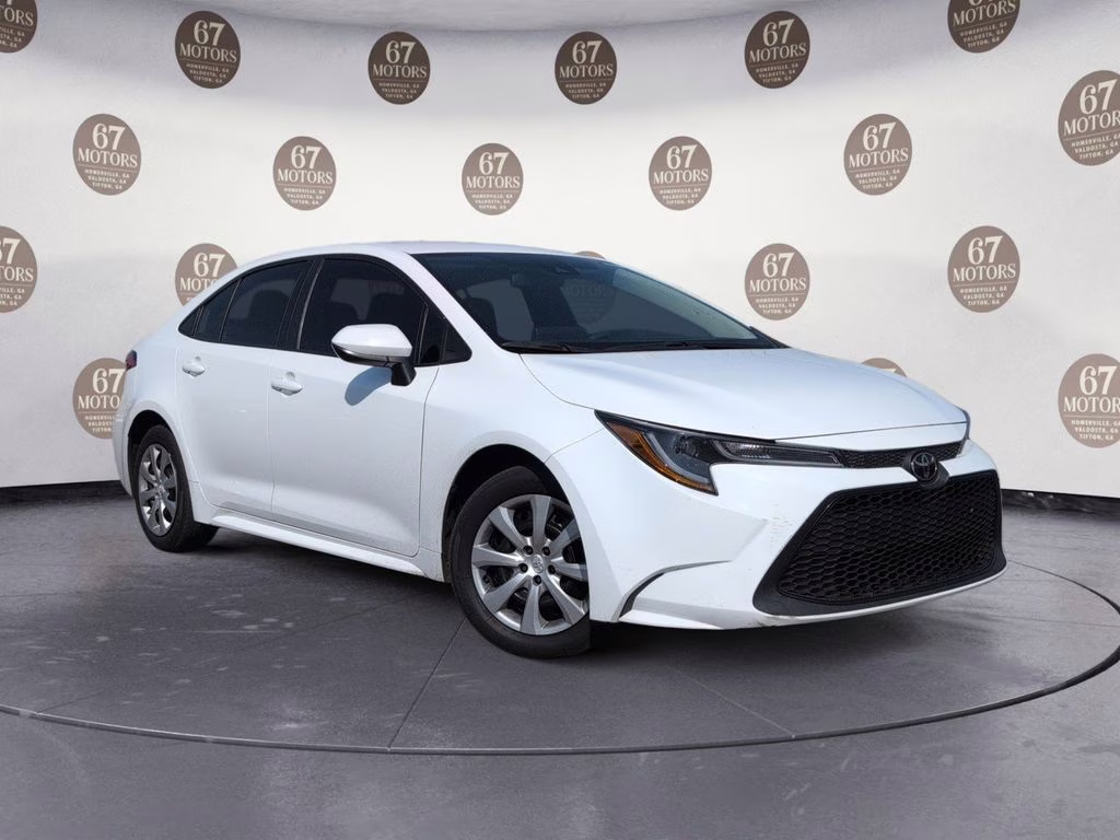 2022 White Toyota Corolla LE FWD Sedan