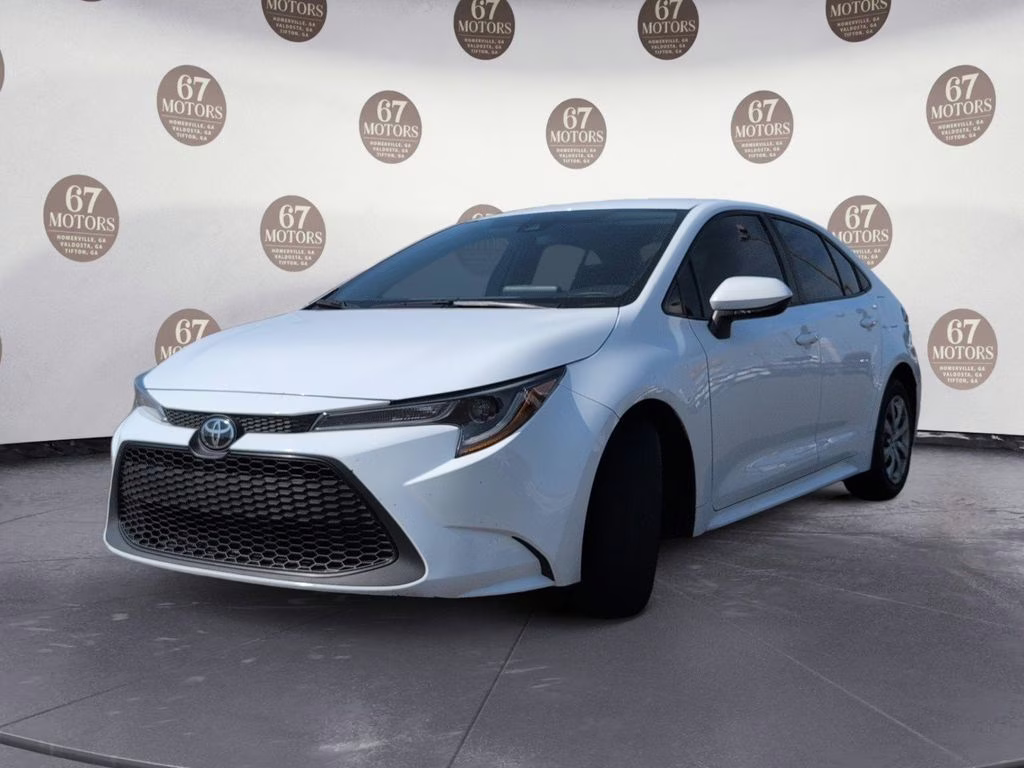 2022 White Toyota Corolla LE FWD Sedan