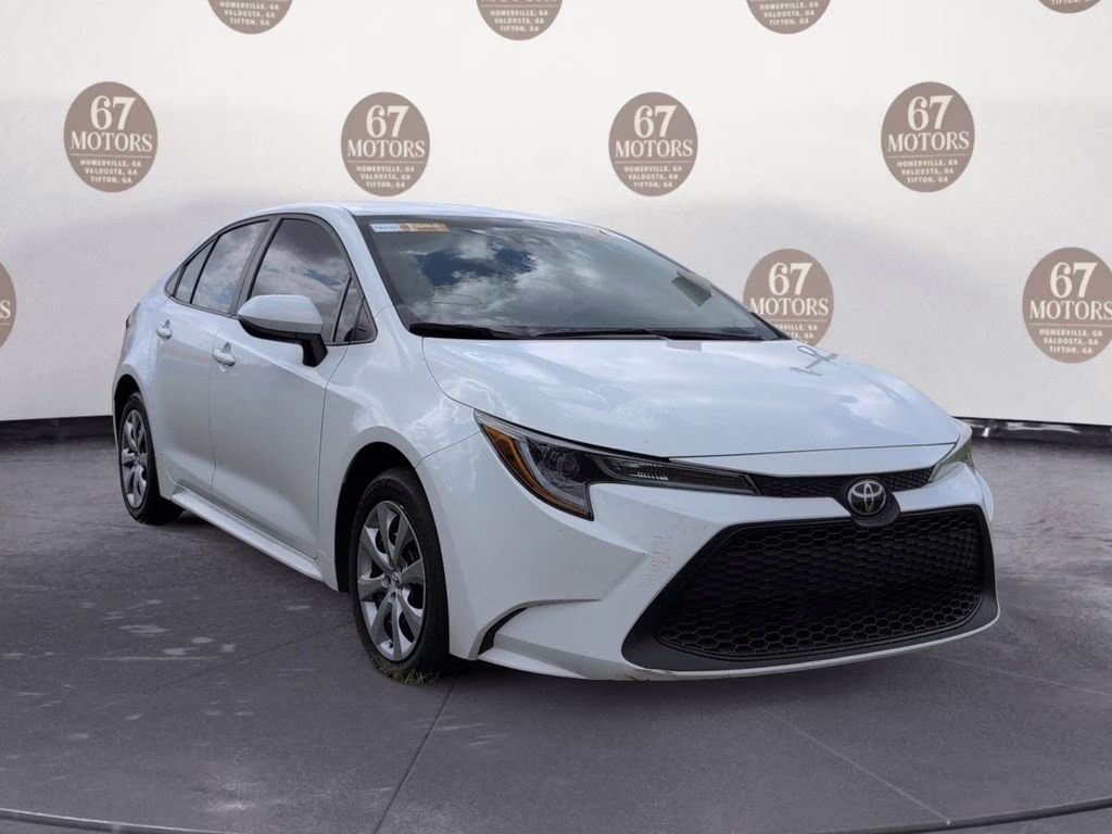 2022 White Toyota Corolla LE FWD Sedan