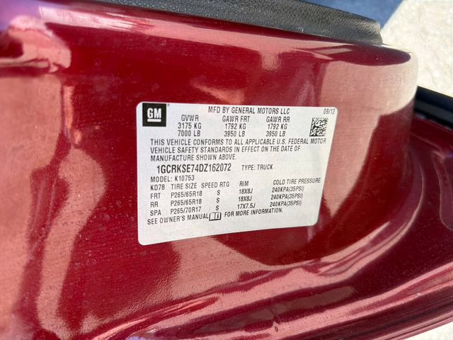 2013 Deep Ruby Metallic Chevrolet Silverado 1500 LT 4X4 Truck