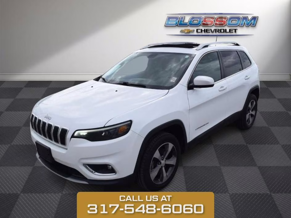2019 Bright White Clearcoat Jeep Cherokee Limited 4X4 SUV