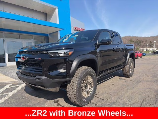 Black 2026 Chevrolet Colorado ZR2 Crew Cab 4WD Pickup Truck Four-Wheel Drive 8-Speed Automatic