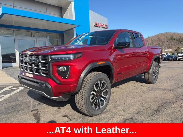 Volcanic Red 2026 GMC Canyon AT4 Crew Cab 4WD Pickup Truck Four-Wheel Drive 8-Speed Automatic