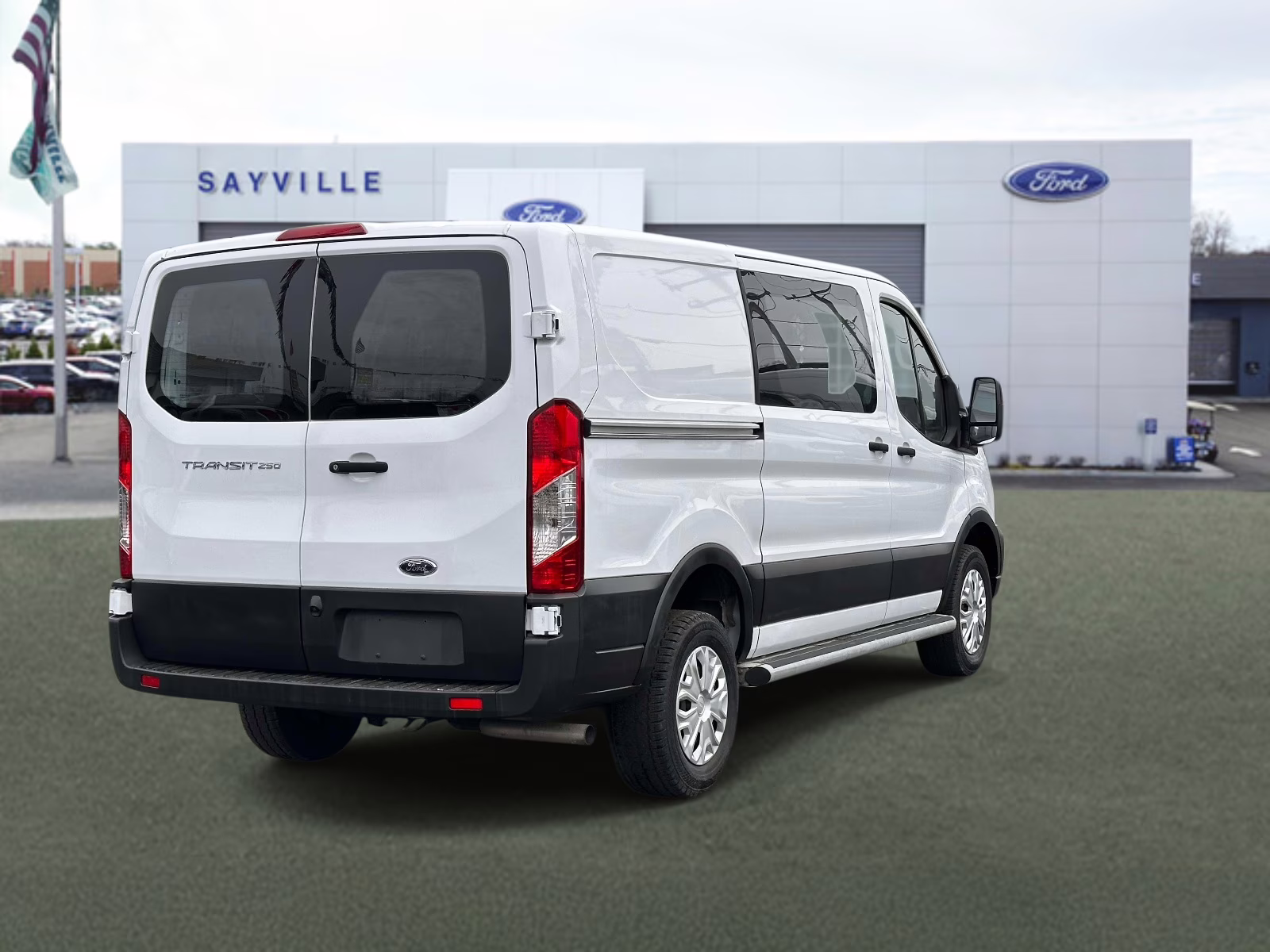 2024 Oxford White Ford Transit Cargo Van T-250 130 Low Rf 9070 GVWR RWD RWD Van