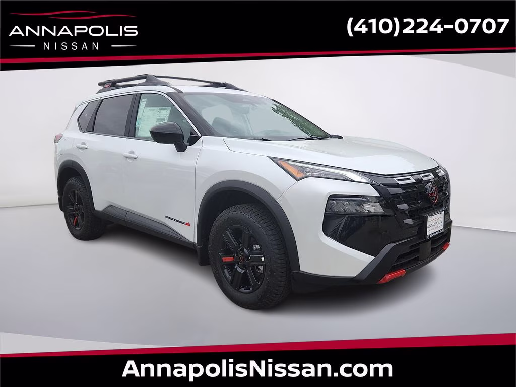 2026 Everest White Pearl Tricoat Nissan Rogue Rock Creek AWD SUV