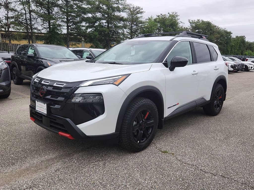 2026 Everest White Pearl Tricoat Nissan Rogue Rock Creek AWD SUV