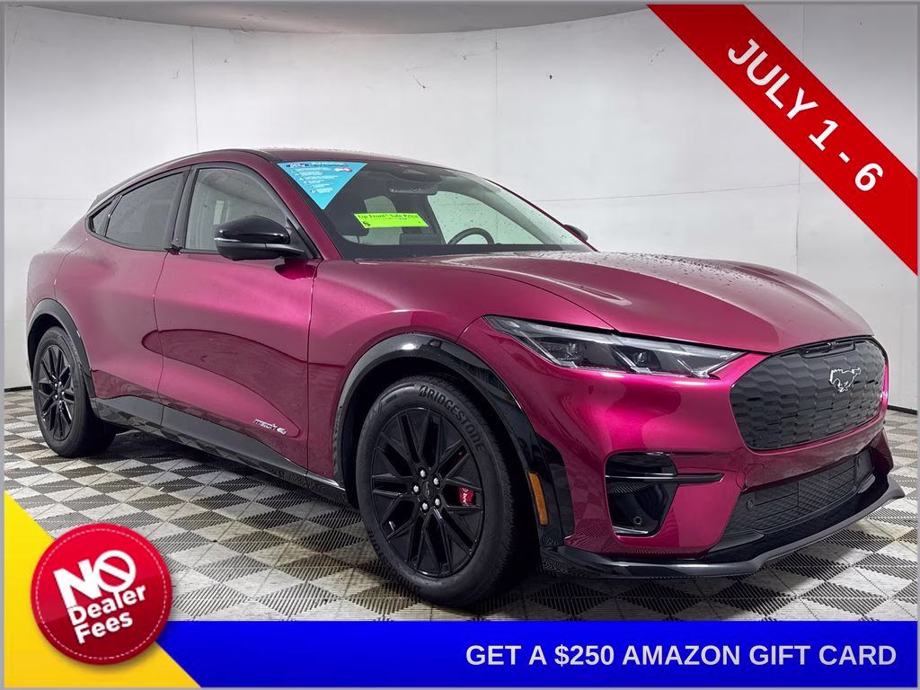 2025 Molten Magenta Metallic Tinted Clearcoat Ford Mustang Mach-E Premium AWD SUV