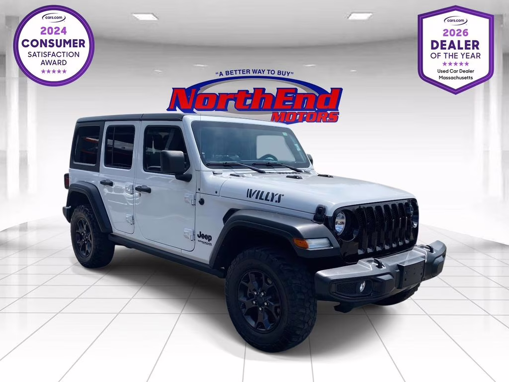 2021 Bright White Clearcoat Jeep Wrangler Unlimited Willys 4X4 SUV