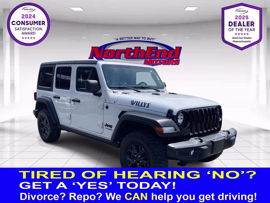 2021 Bright White Clearcoat Jeep Wrangler Unlimited Willys 4X4 SUV