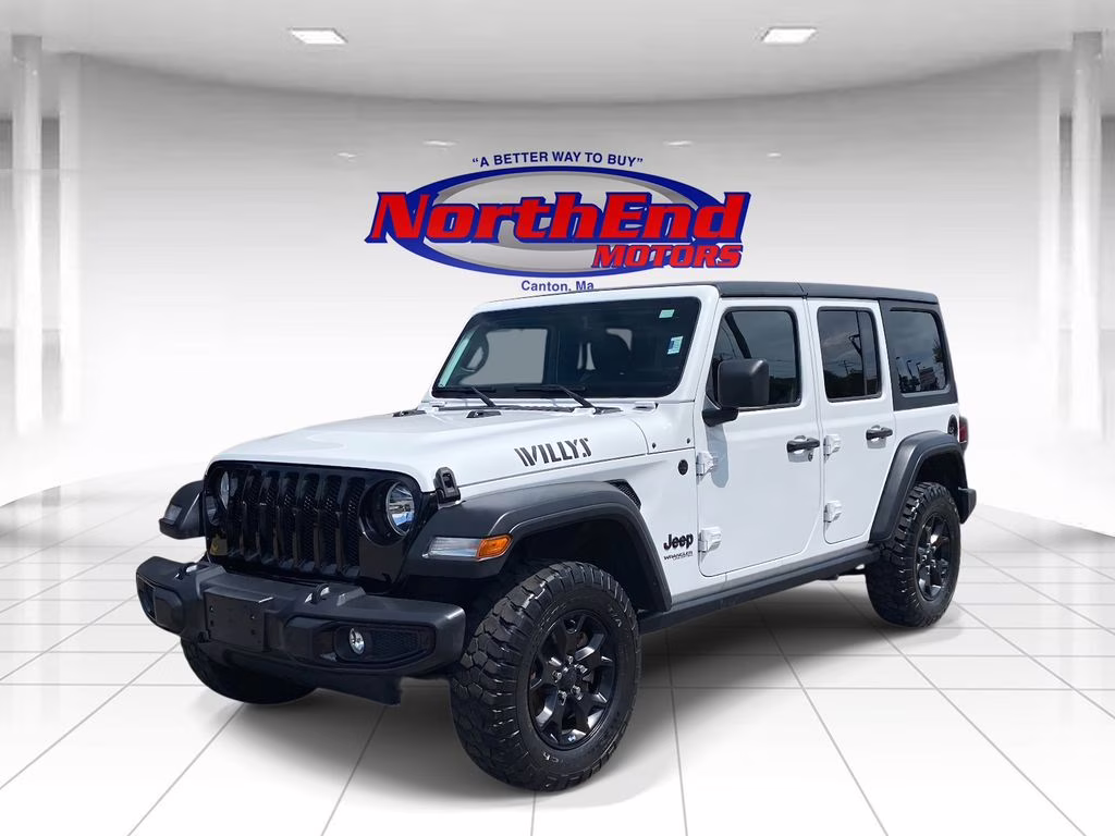 2021 Bright White Clearcoat Jeep Wrangler Unlimited Willys 4X4 SUV