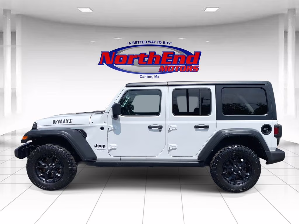 2021 Bright White Clearcoat Jeep Wrangler Unlimited Willys 4X4 SUV