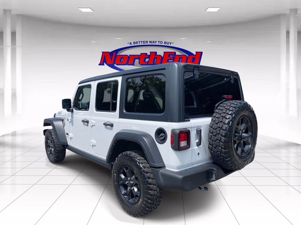 2021 Bright White Clearcoat Jeep Wrangler Unlimited Willys 4X4 SUV