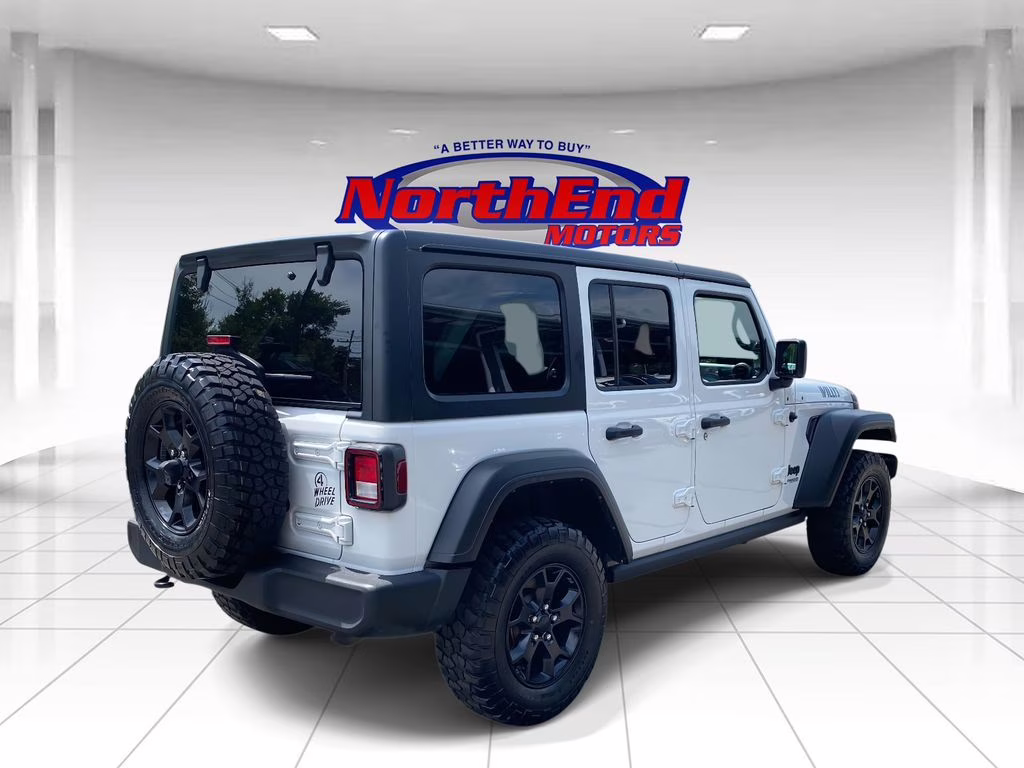 2021 Bright White Clearcoat Jeep Wrangler Unlimited Willys 4X4 SUV
