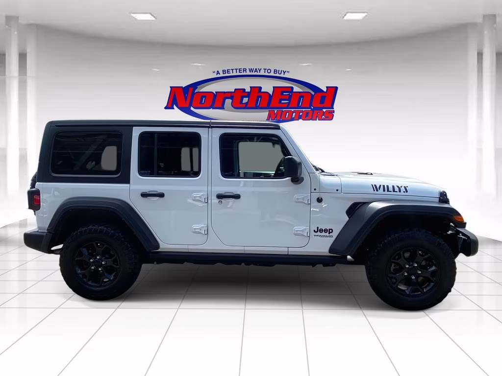 2021 Bright White Clearcoat Jeep Wrangler Unlimited Willys 4X4 SUV