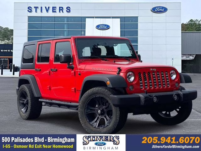 2015 Firecracker Red Clear Coat Jeep Wrangler Unlimited Rubicon 4X4 SUV