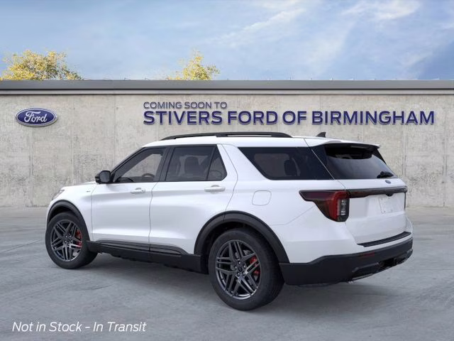 2026 Star White Metallic Tri-Coat Ford Explorer ST-Line RWD SUV