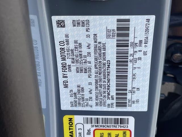 2026 Azure Gray Metallic Tri-Coat Ford Bronco Sport Outer Banks 4X4 SUV
