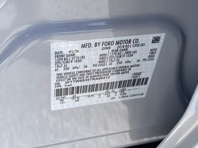 2026 Space White Metallic Ford Maverick LARIAT AWD Truck